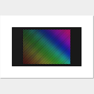 DIAGONAL STRIPES, RAINBOW COLOURS Posters and Art